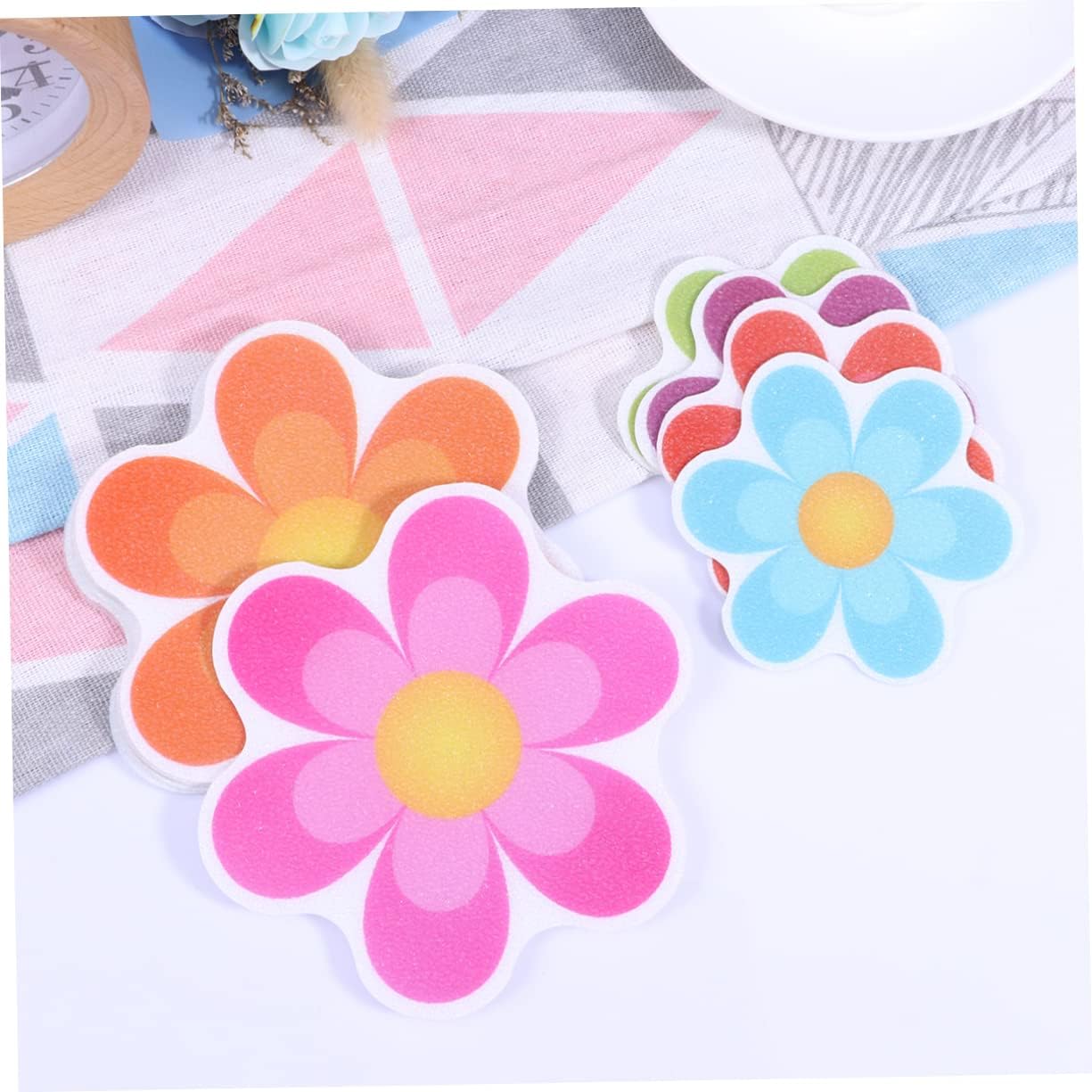 Ciieeo Non-Slip Bath Stickers 10pcs Flower Design