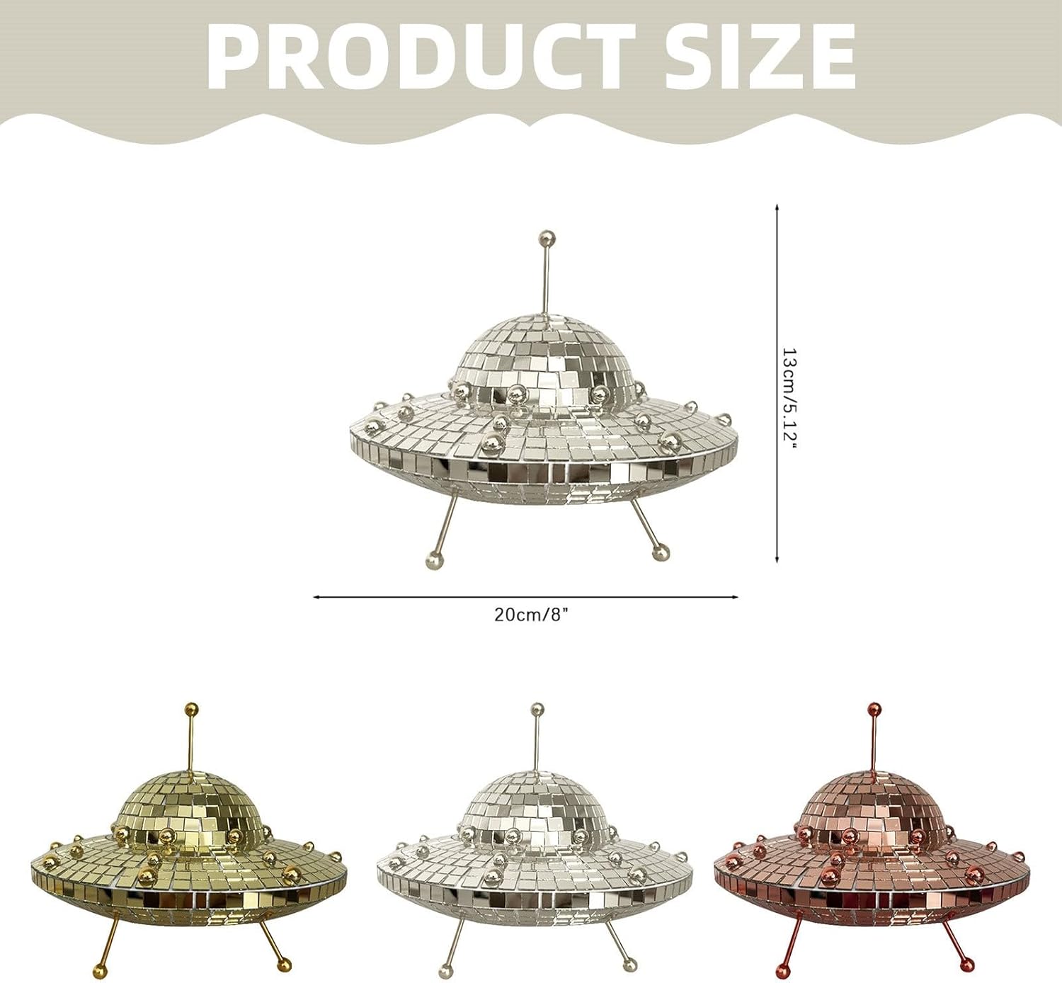 Nudsfuii Flying Saucer Home Decor Statue
