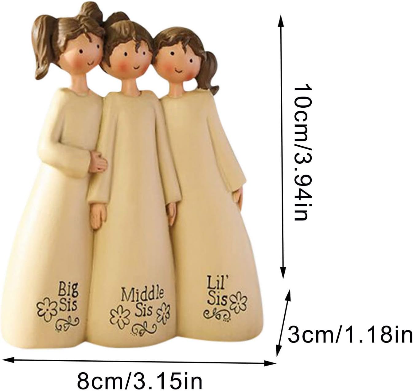 Nudsfuii Small Statue Figurine for Friendship Decor
