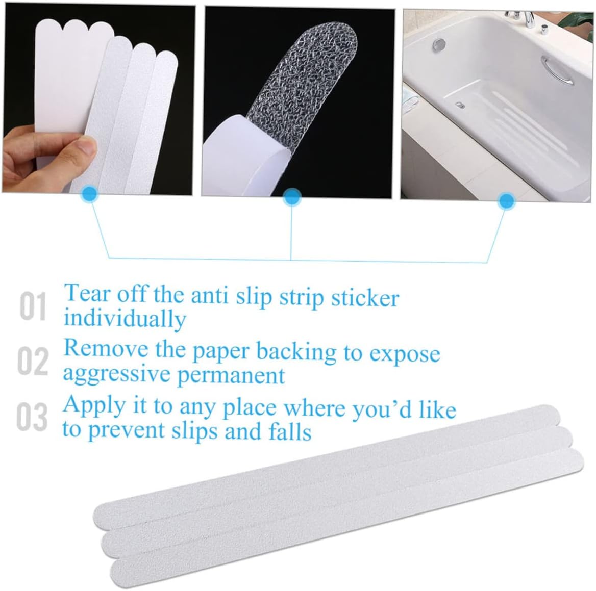 KONTONTY Anti-Slip Tub Stickers for Bathroom Safety