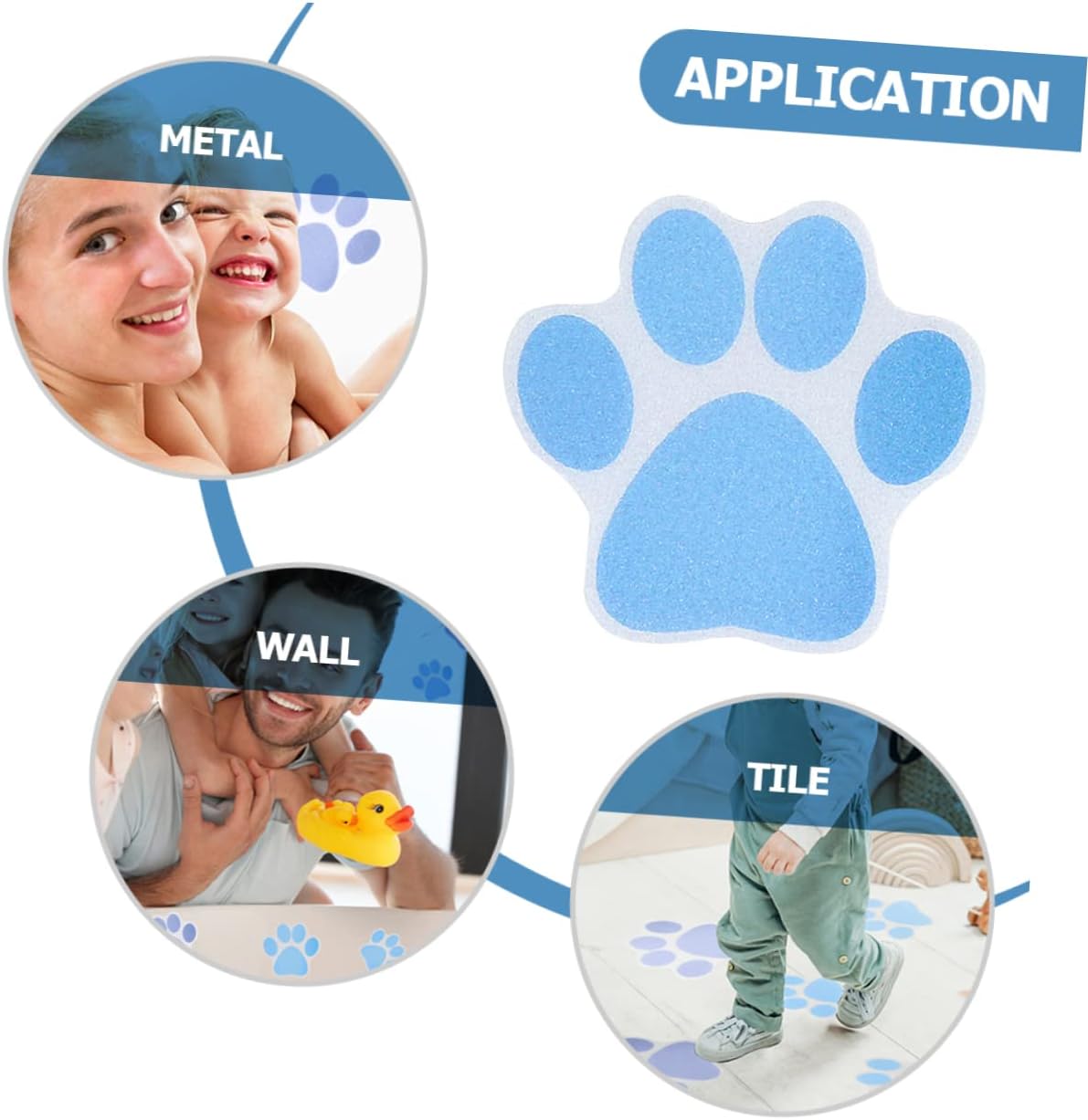Ciieeo 10pcs Non-Slip Bathroom Wall Stickers