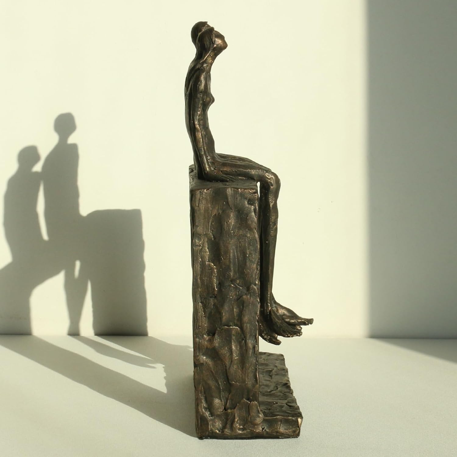 Lukitas Abstract Couple Statue - Bronze Resin Home Decor
