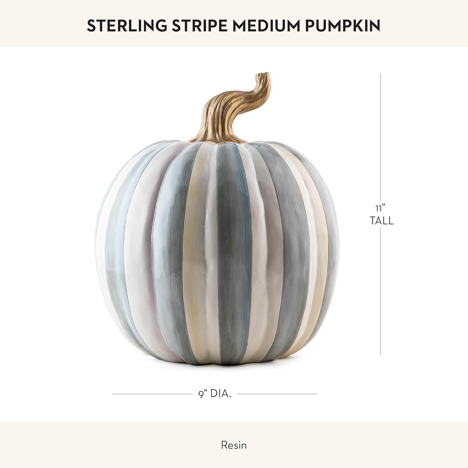 MacKenzie-Childs Medium Resin Pumpkin Decor 1