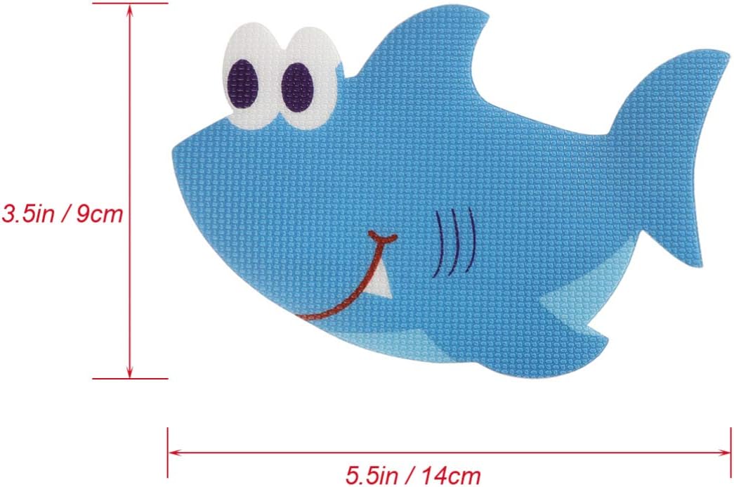 5 pcs Shark Bathtub Stickers Non-Slip Adhesive