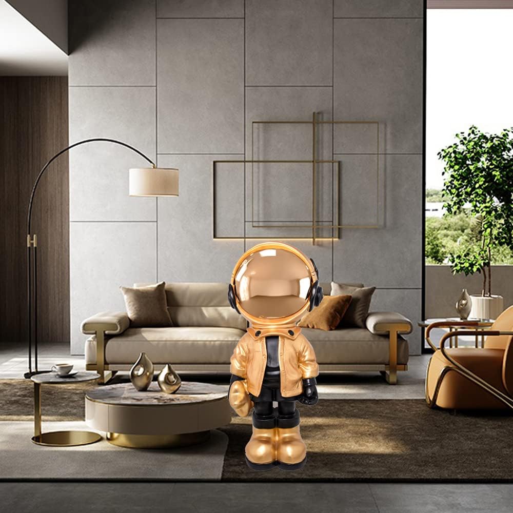 AURTEM Dreamer Starlight Astronaut Statue - Space Themed Art Sculpture