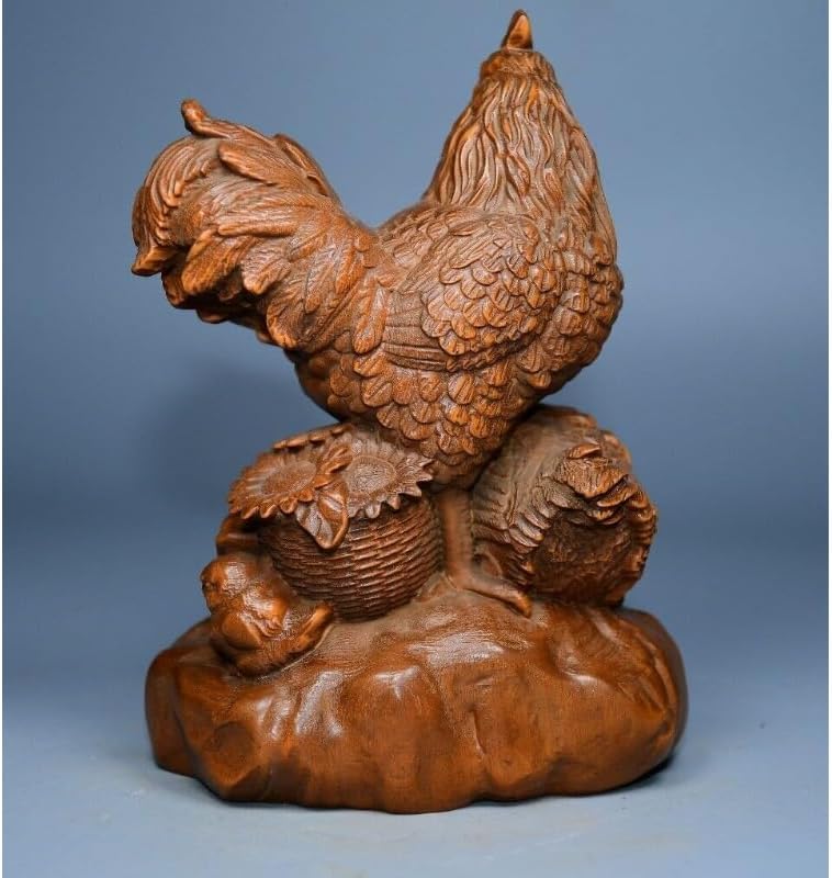 LimpaC Collection Boxwood Lovable Animal Cock Statue