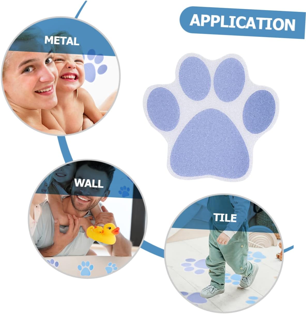 ABOOFAN 20 Pcs Dog Paw Print Non-Slip Stickers 1