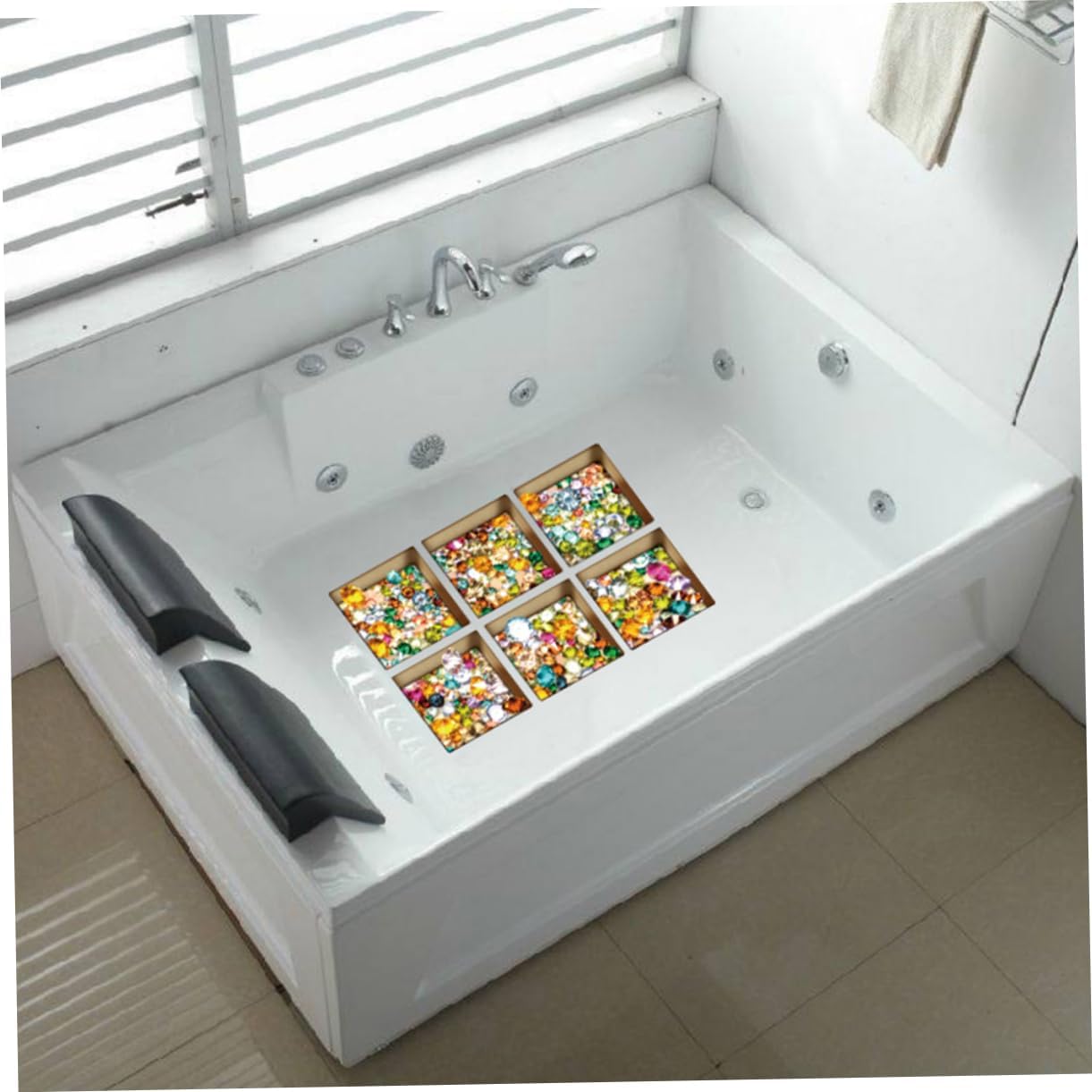 RORPOIR 6pcs Waterproof Bathtub Stickers for Kids