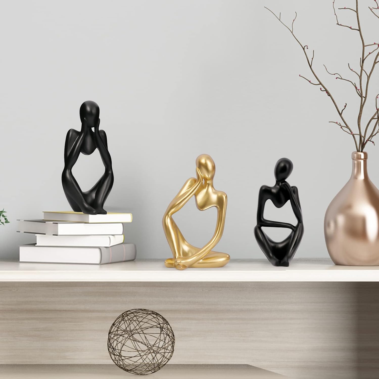 INNOLITES Abstract Thinker Sculpture Resin Statue for Home Decor