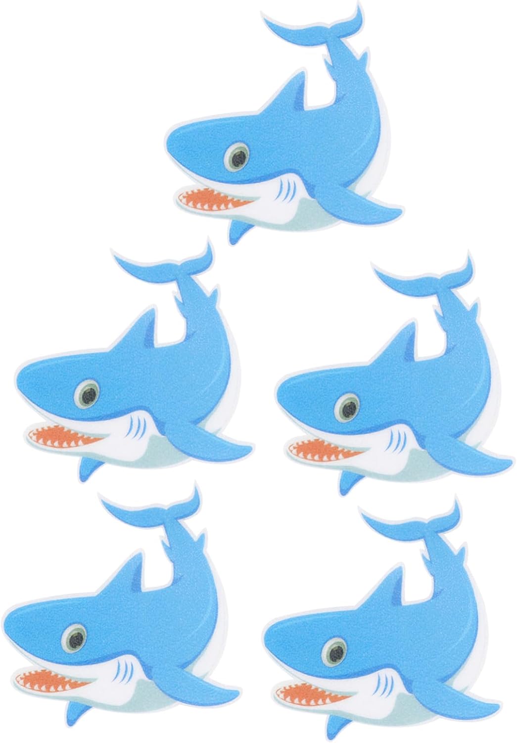 Ciieeo Anti Slip Tub Stickers 5pcs Shark Design