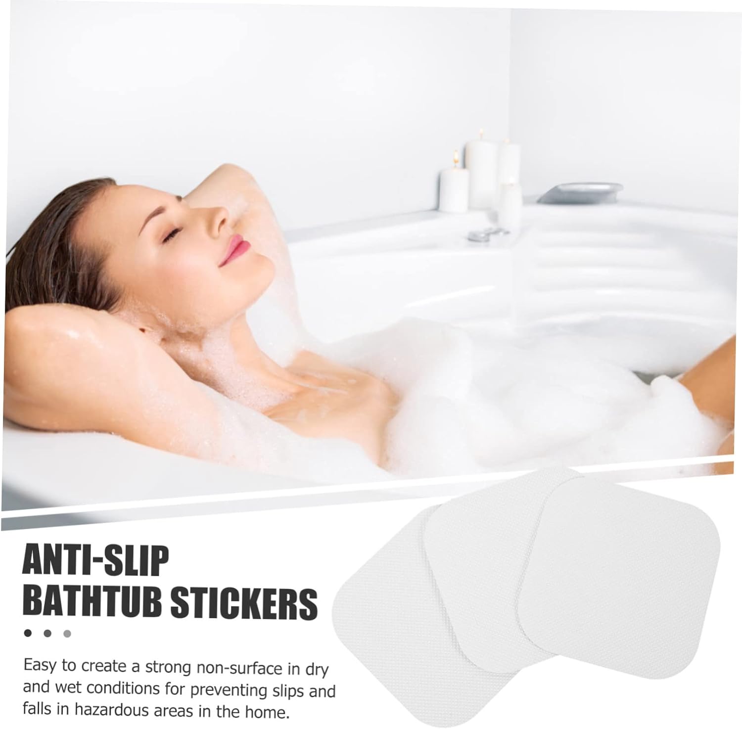 VOSAREA 24Pcs Non-Slip Bathtub Stickers for Bathroom Safety