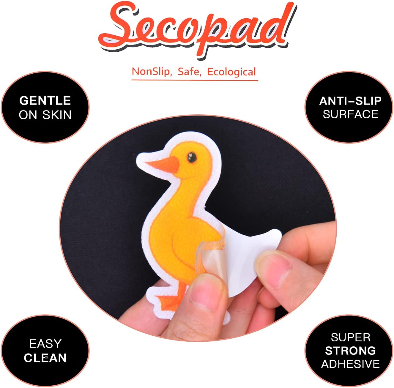 Secopad Non-Slip Bathtub Stickers with Premium Scraper