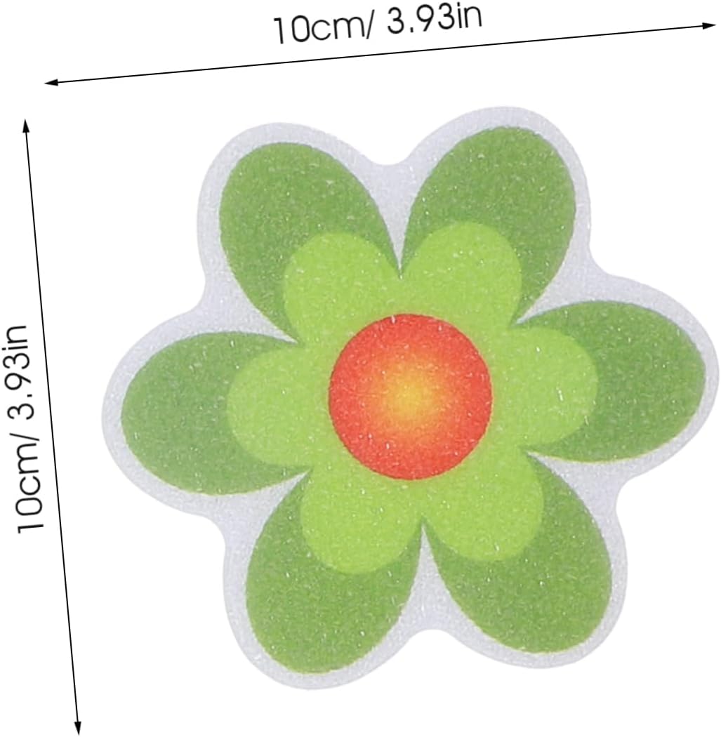 ABOOFAN 4Pcs Non Slip Bathtub Stickers with Flower Design