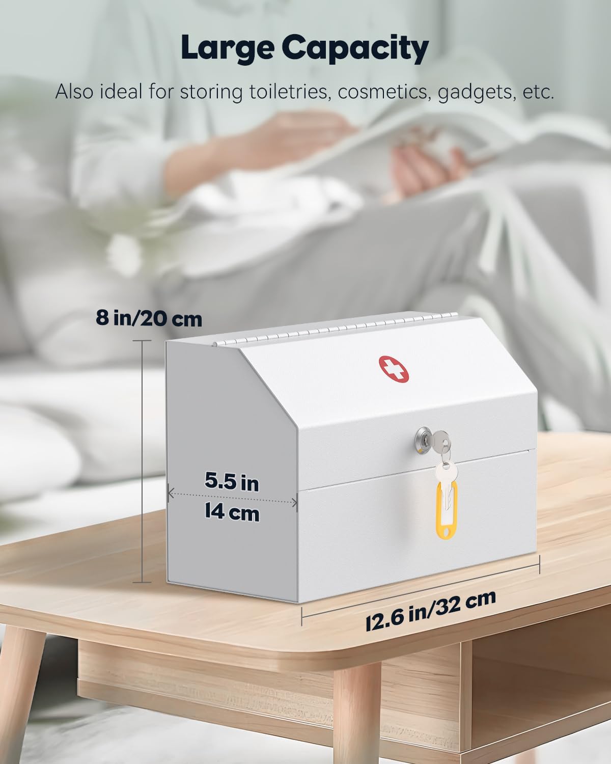 Uniclife Wall Medicine Cabinet with Key Lock 1