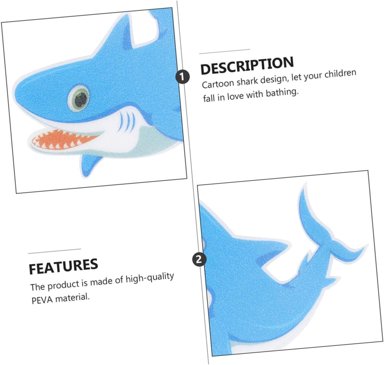 Ciieeo Non-Slip Waterproof Bathtub Stickers with Cartoon Design