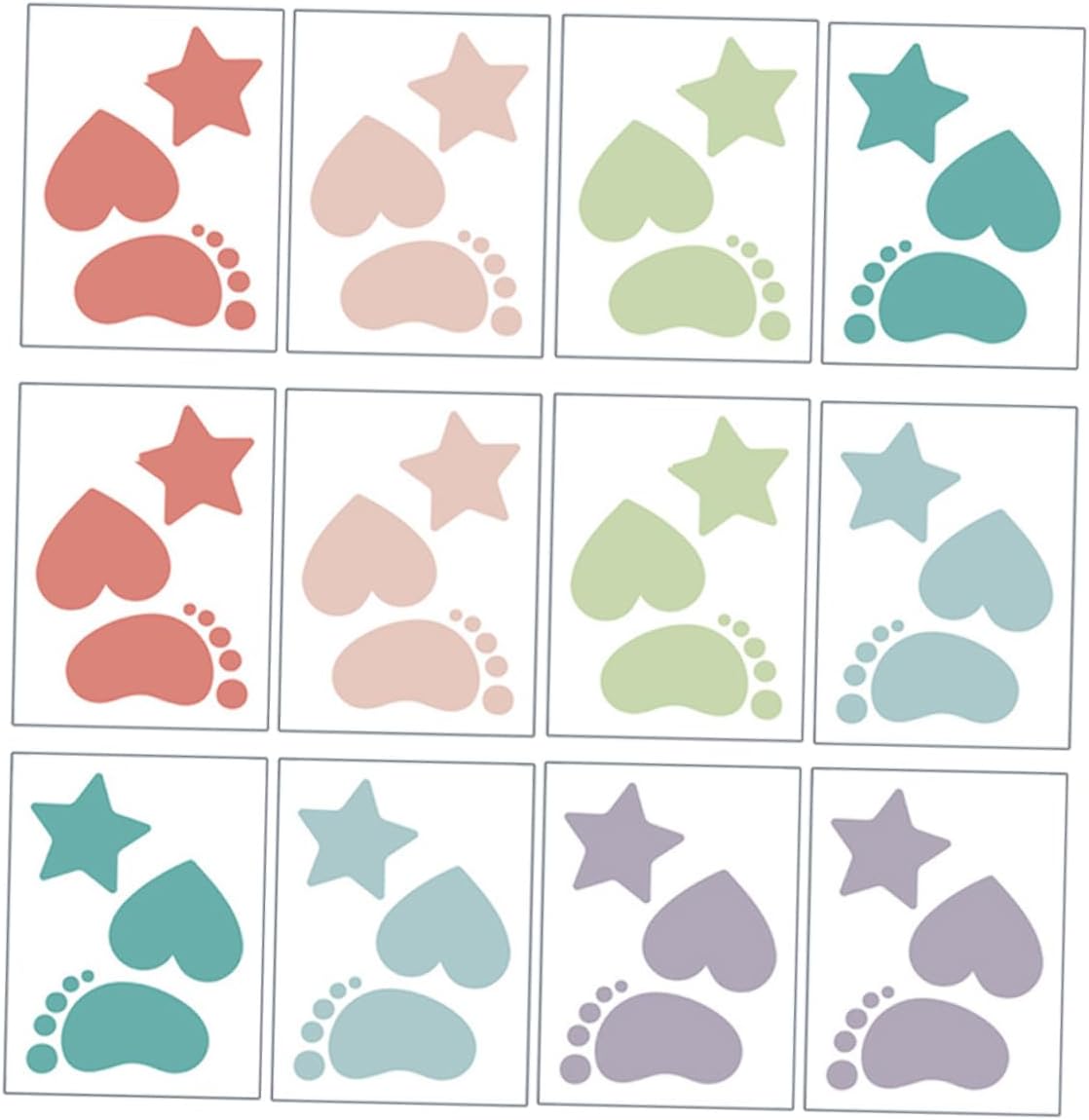 Ciieeo Non-Slip Bath Tub Decals 12 Sheets