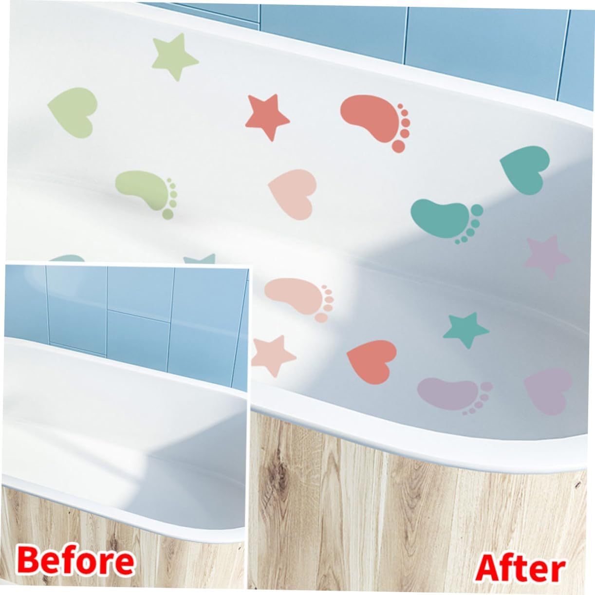 Ciieeo Non-Slip Bath Tub Decals 12 Sheets