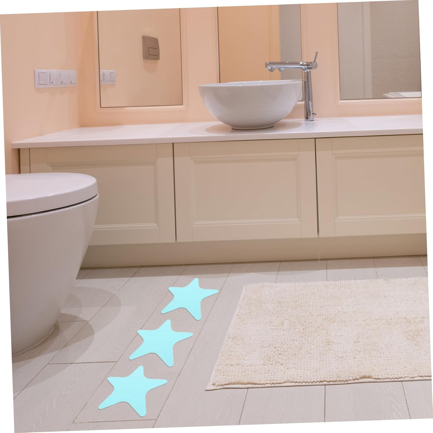 ABOOFAN 4-Piece Star Non-Slip Bathtub Stickers