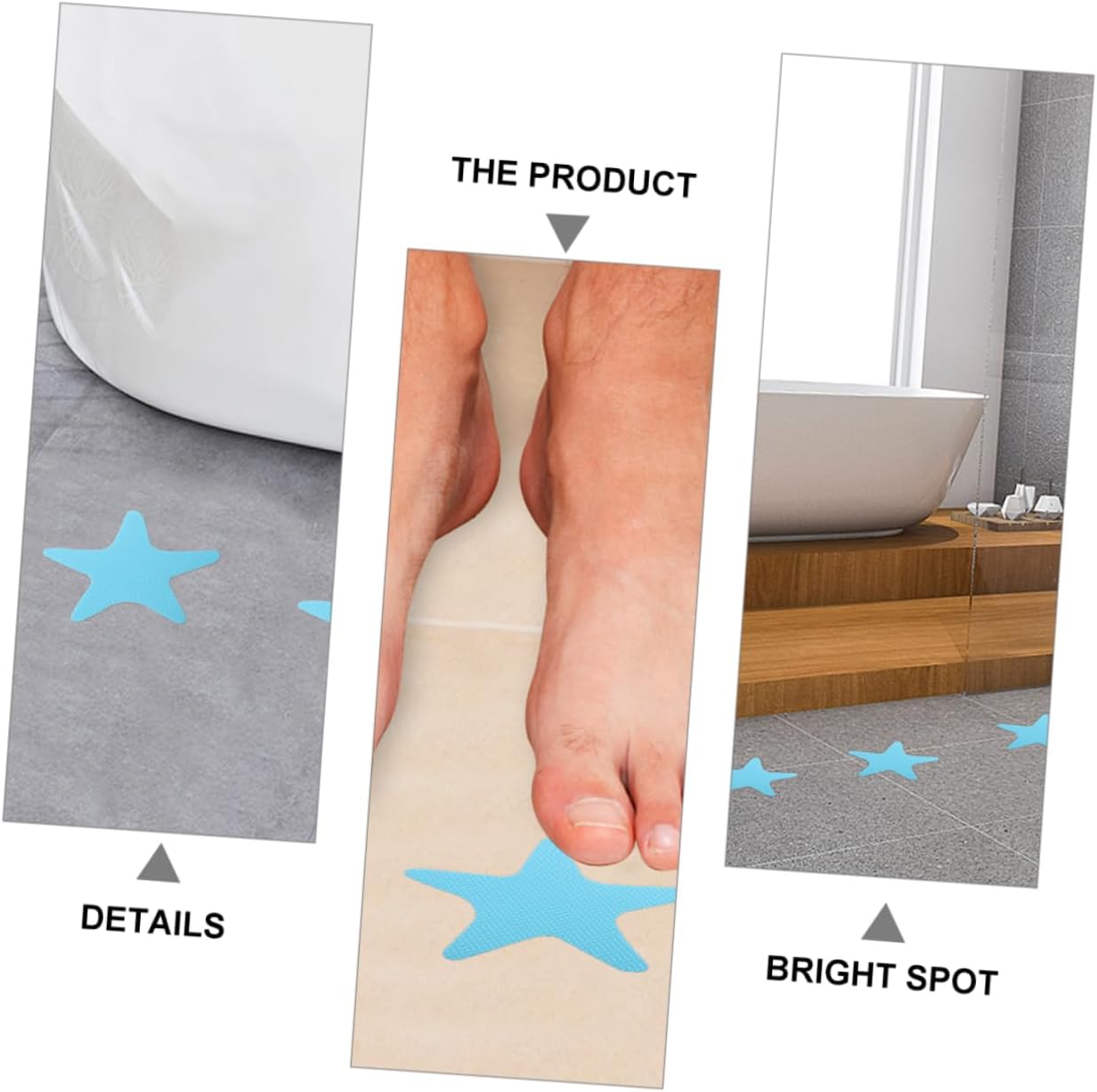VOSAREA 40Pcs Anti Slip Star Bathtub Stickers for Safety