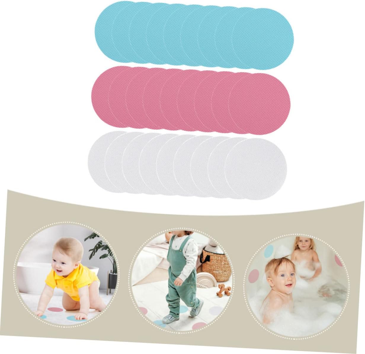 36pcs Round Bathtub Floor Stickers Non-Decals for Bathroom Kitchen
