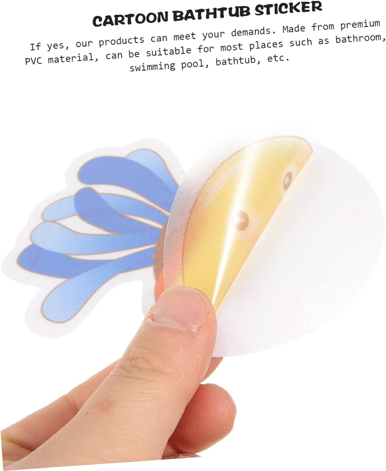 Ciieeo 10pcs Anti Slip Bathtub Stickers with Cartoon Designs