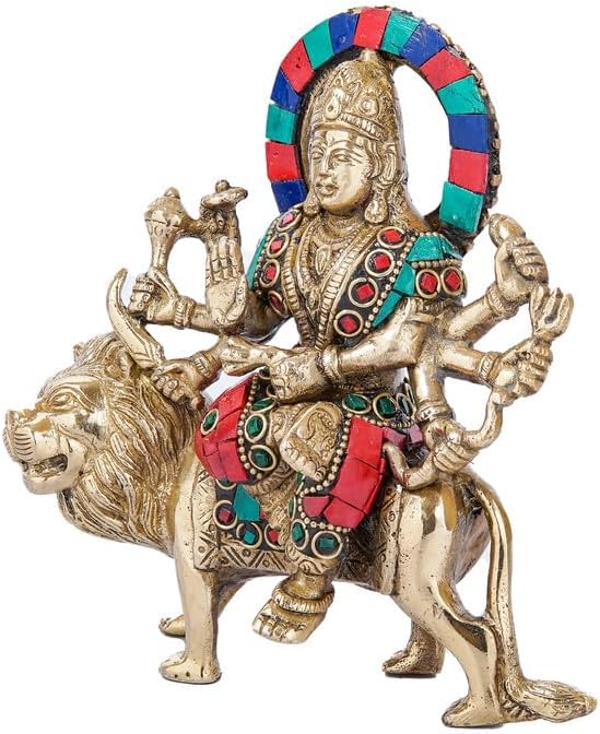 Statuestudio Brass Durga Idol Divine Shakti Statue for Home Temple Navratri