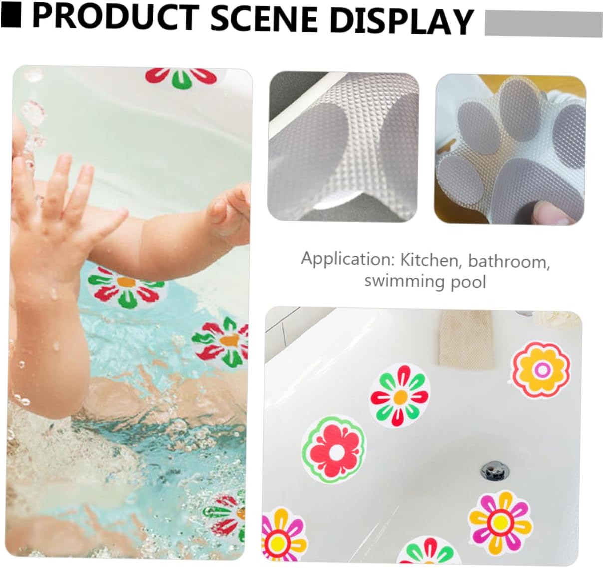 Ciieeo 12pcs Waterproof Cartoon Tile Stickers for Bath and Pool
