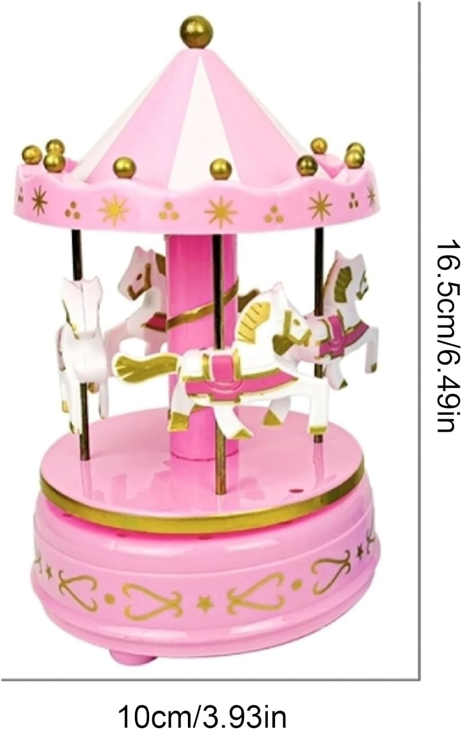 Golden Music Box Sculpture for Home Decor
