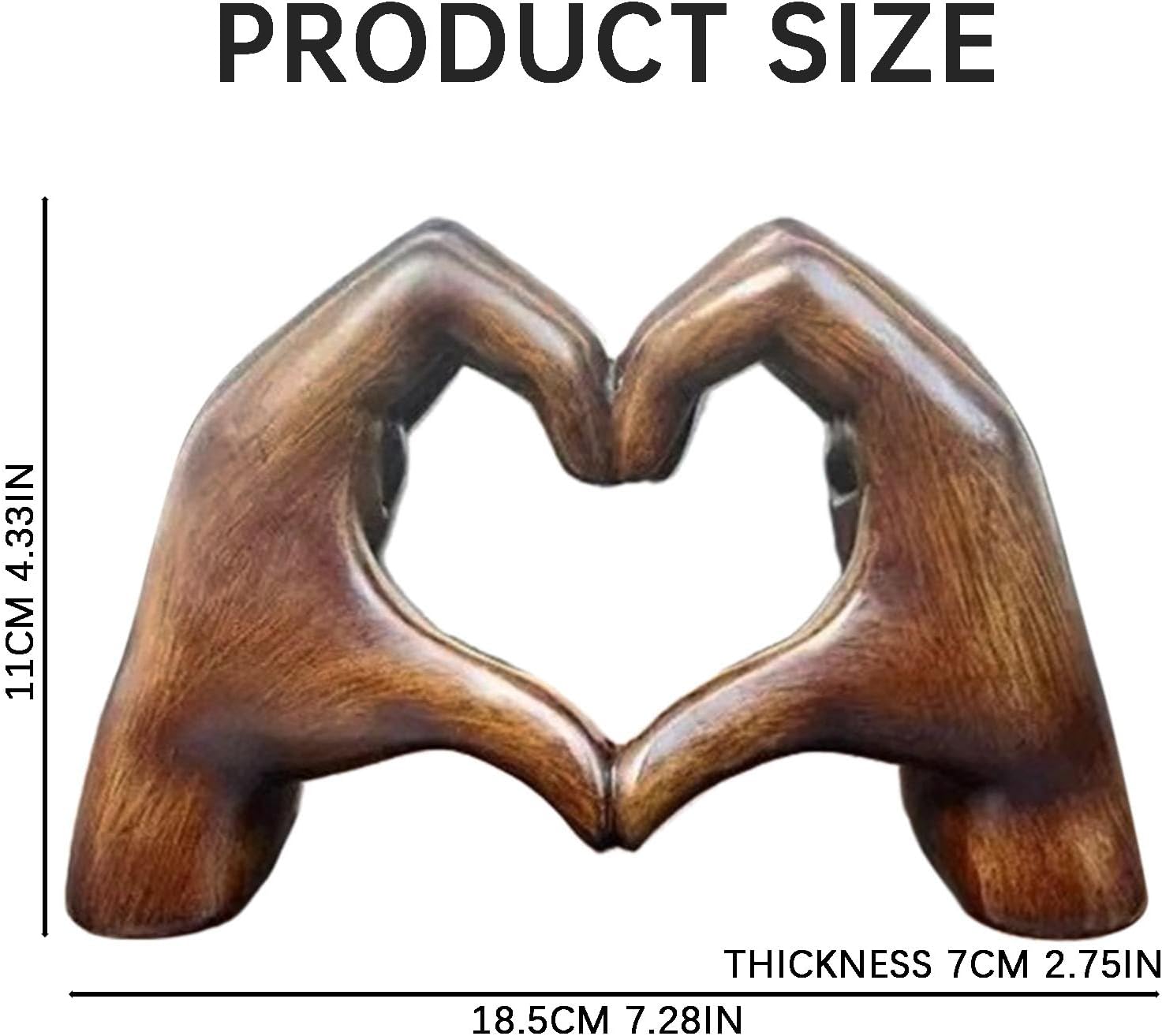 Sturdy Heart Hands Sculpture Home Decor Figurine