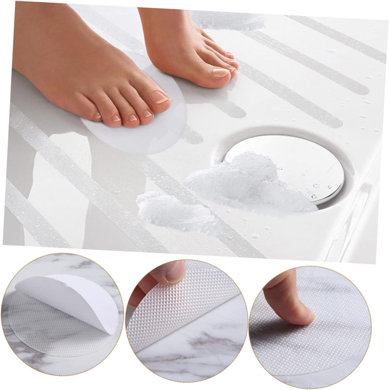 PRETYZOOM 30Pcs Non Slip Bathtub Stickers