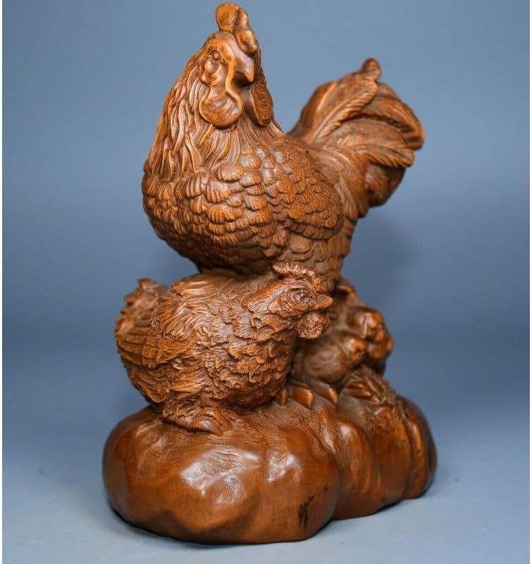 LimpaC Collection Boxwood Lovable Animal Cock Statue