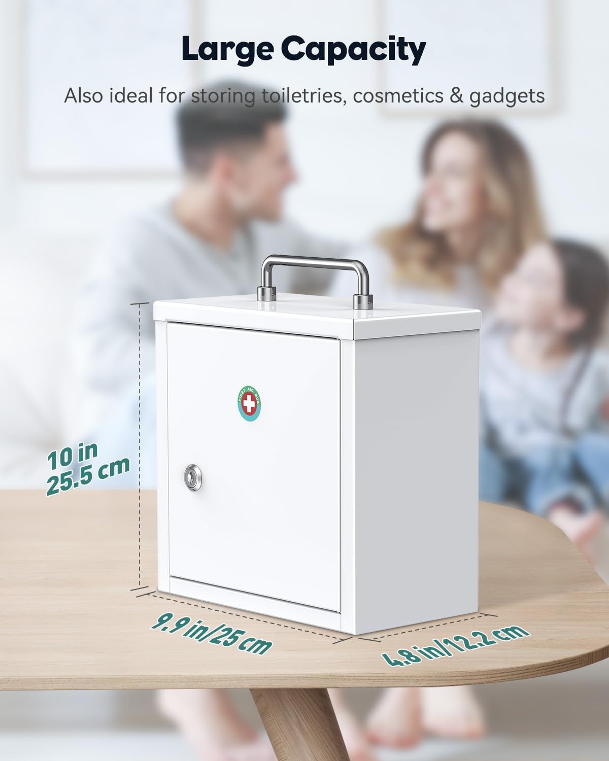 Uniclife Wall Medicine Cabinet with Key Lock