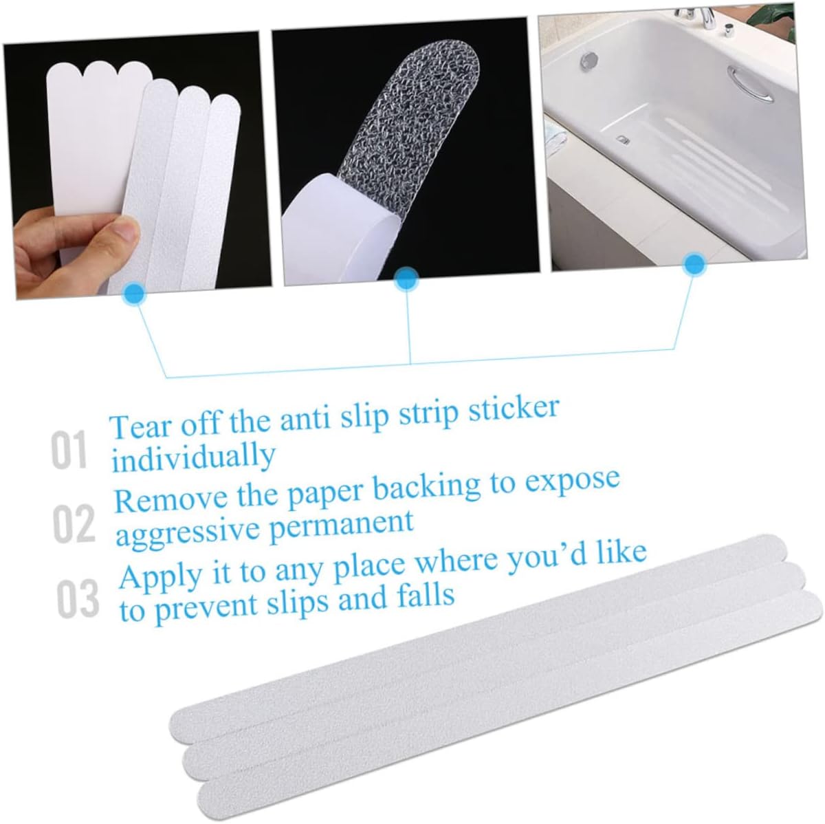 Ciieeo Non-Slip Bathtub Stickers 42pcs