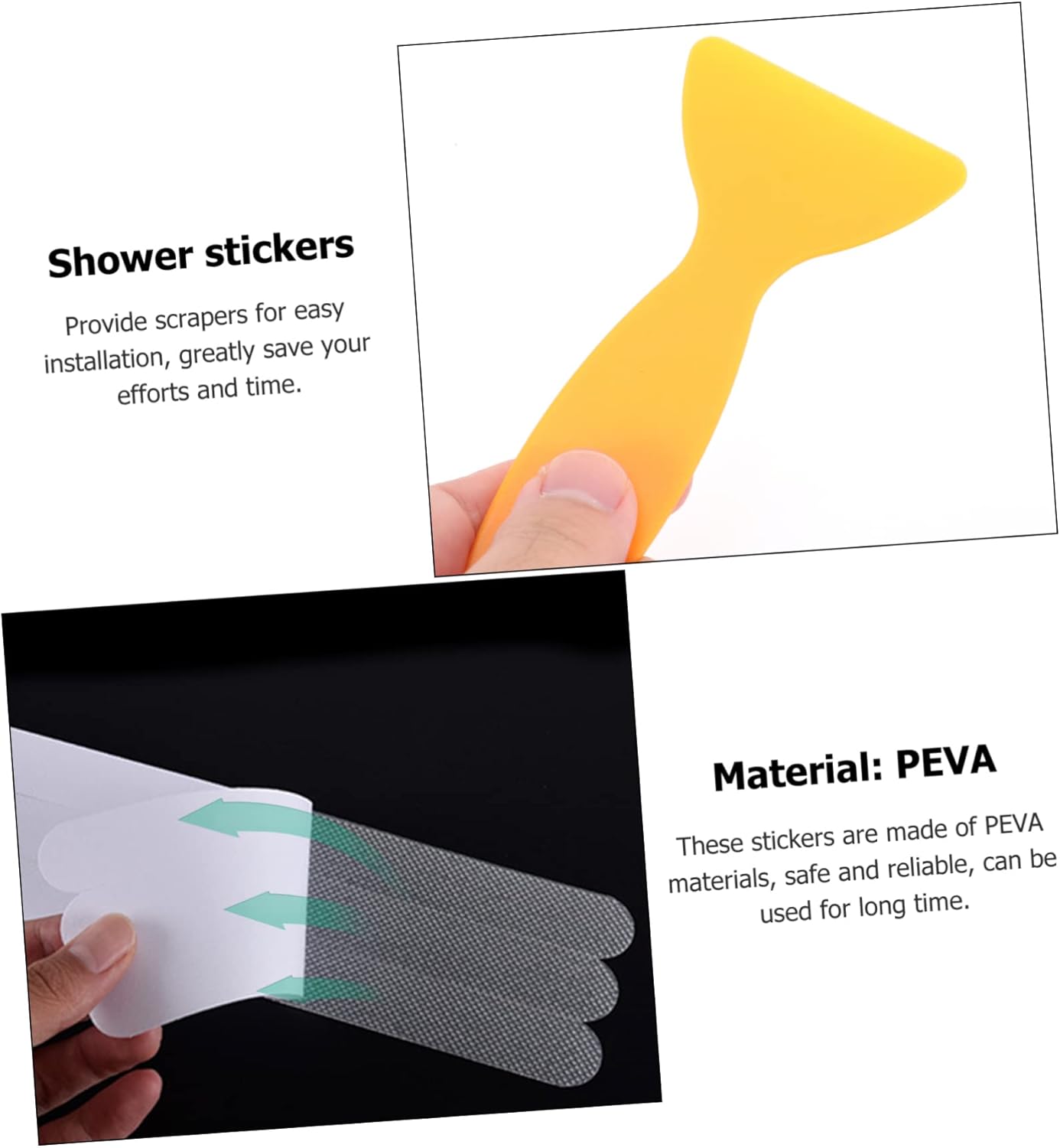 PRETYZOOM 6Pcs Non-Slip Shower Decals for Safe Bathing
