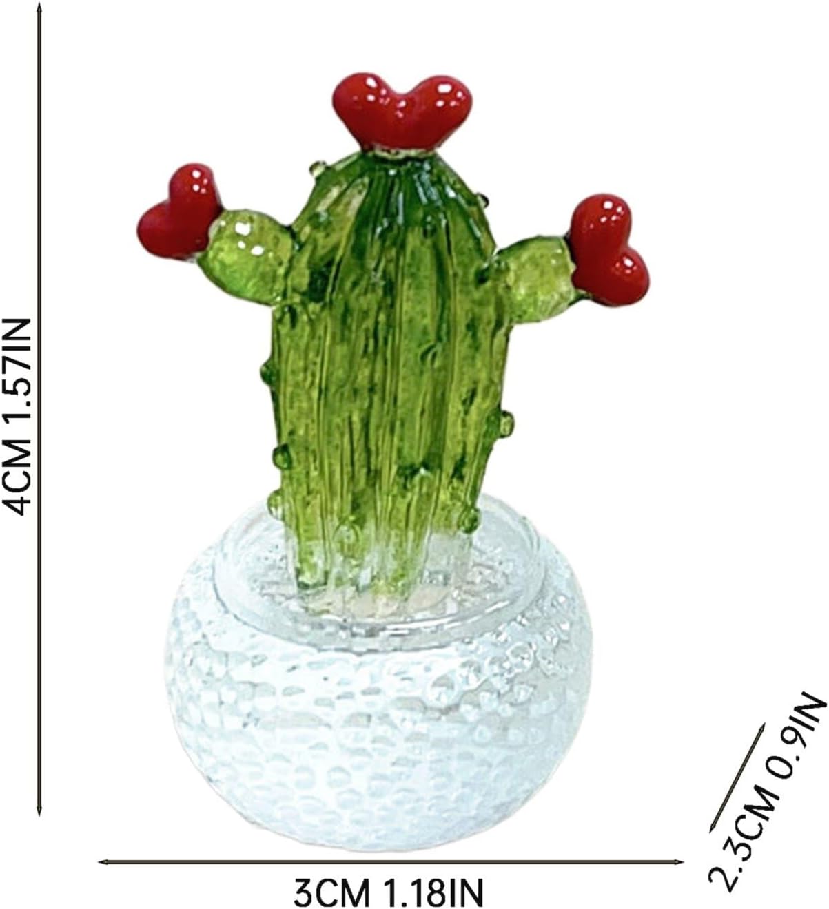 Nudsfuii Small Cactus Statue - Decorative Sculpture for Home Office