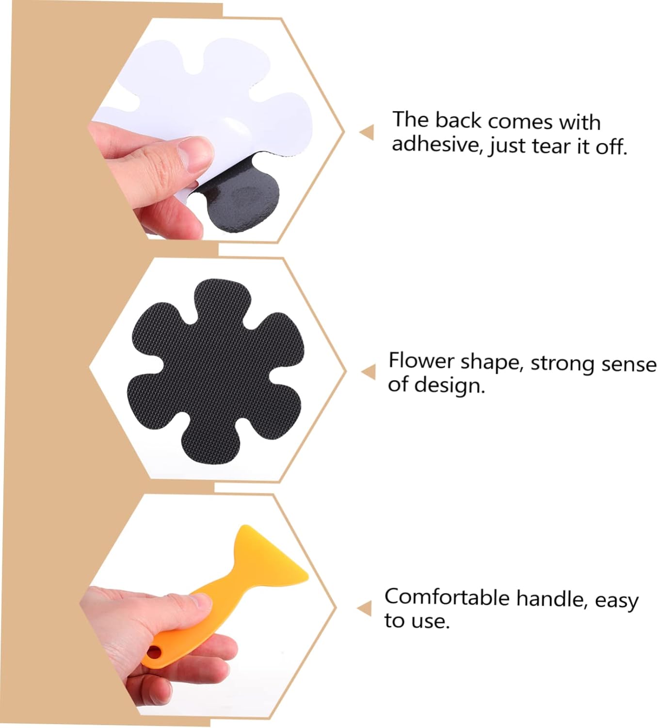 BRIGHTFUFU Bath Tub Non Slip Decals PEA Material