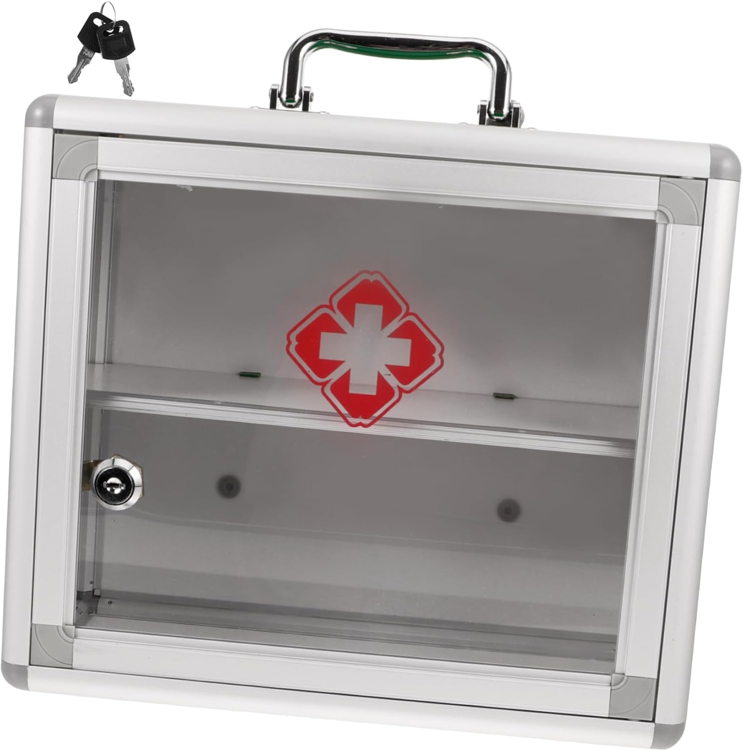 Alipis Transparent Wall Mount First Aid Cabinet