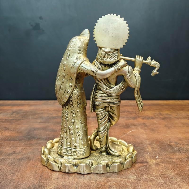 Statuestudio Radha Krishna Statue 10 Inch Brass