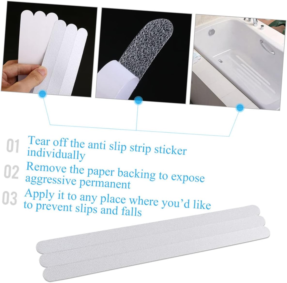 BRIGHTFUFU 42pcs Bathroom Non-Slip Stickers Anti-Fall Decals