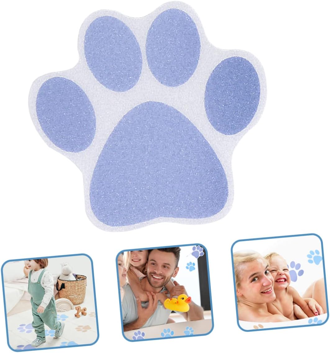 VOSAREA 10Pcs Dog Paw Print Non-Slip Bath Tub Stickers