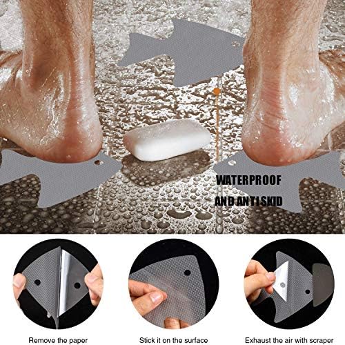 Non-Slip Bathtub Stickers Set with Scraper