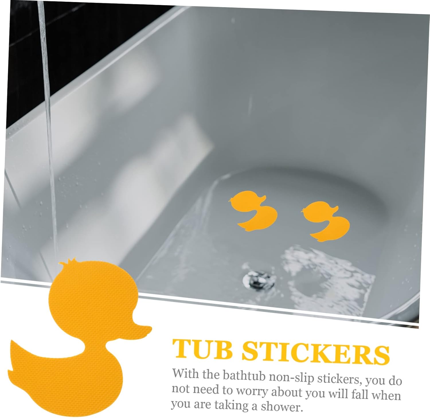BEBEMOKO 12pcs Cartoon Non-Slip Bath Stickers