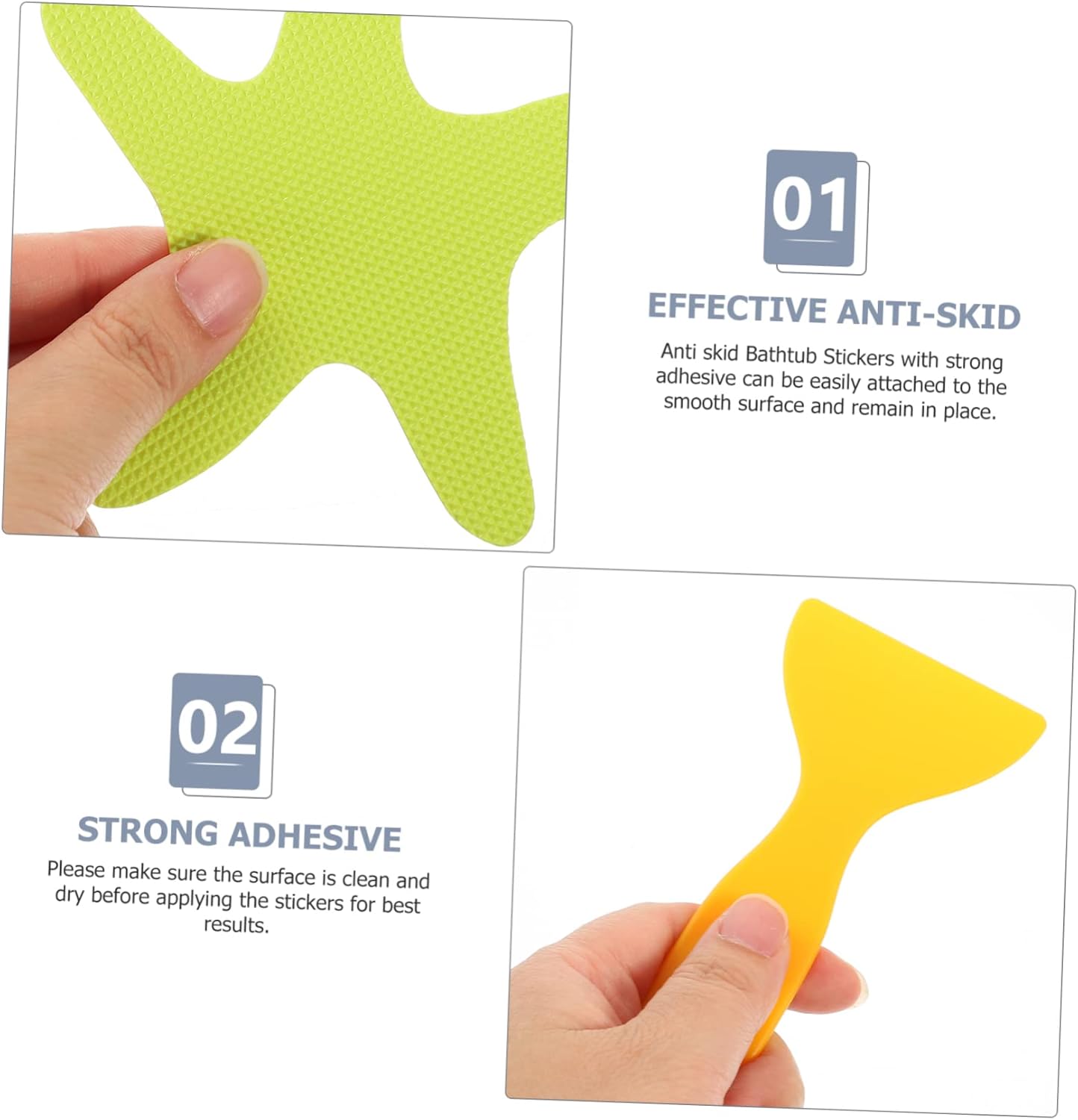 Ciieeo 1set Non-Skid Bathtub Decals for Safe Bathing