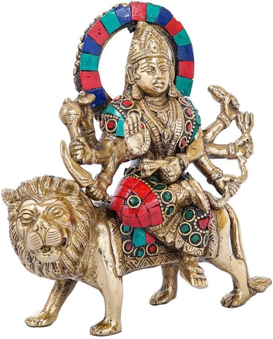 Statuestudio Brass Durga Idol Divine Shakti Statue for Home Temple Navratri