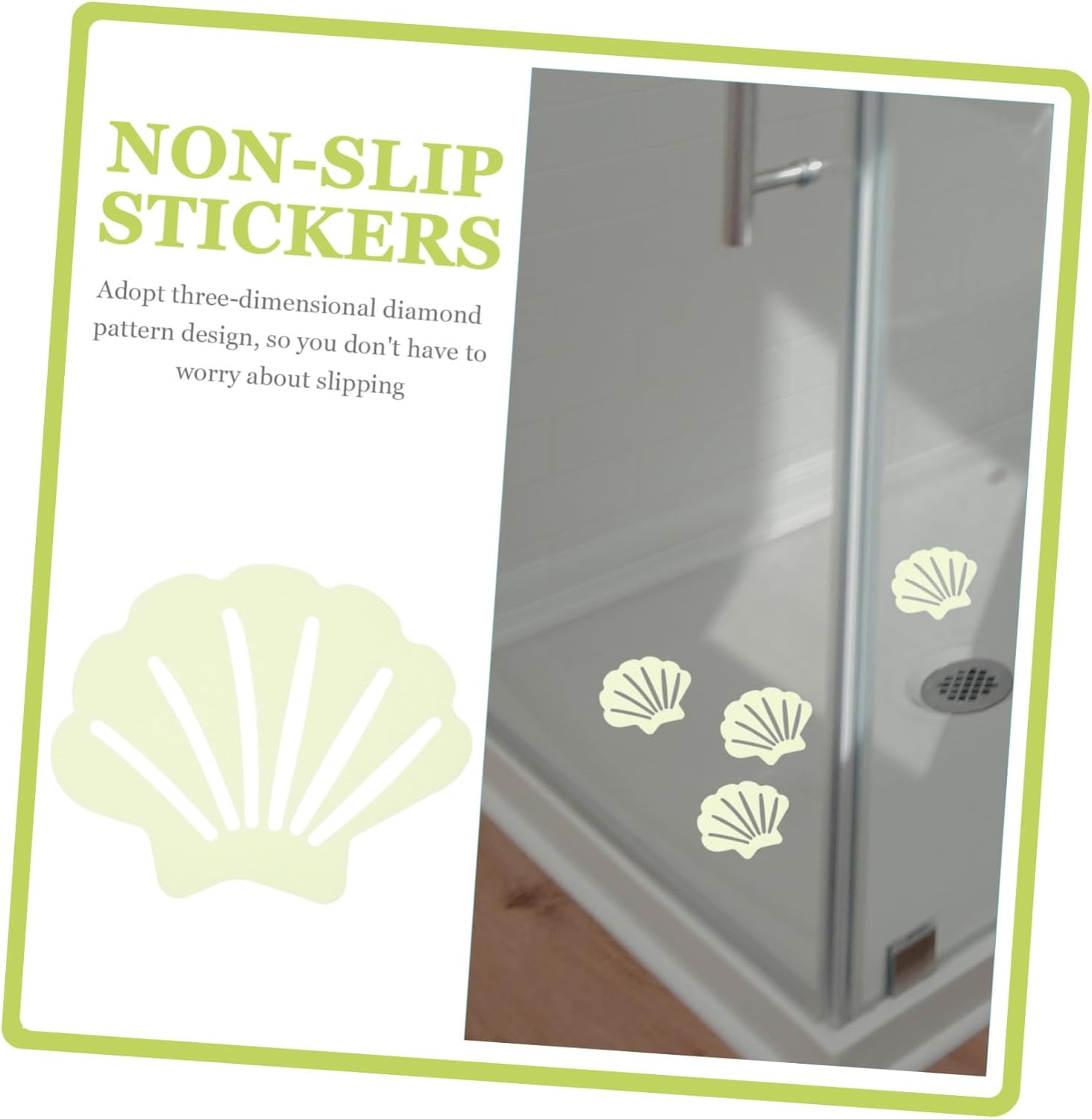 Shell-Shaped Non-Slip Bathtub Stickers 30pcs