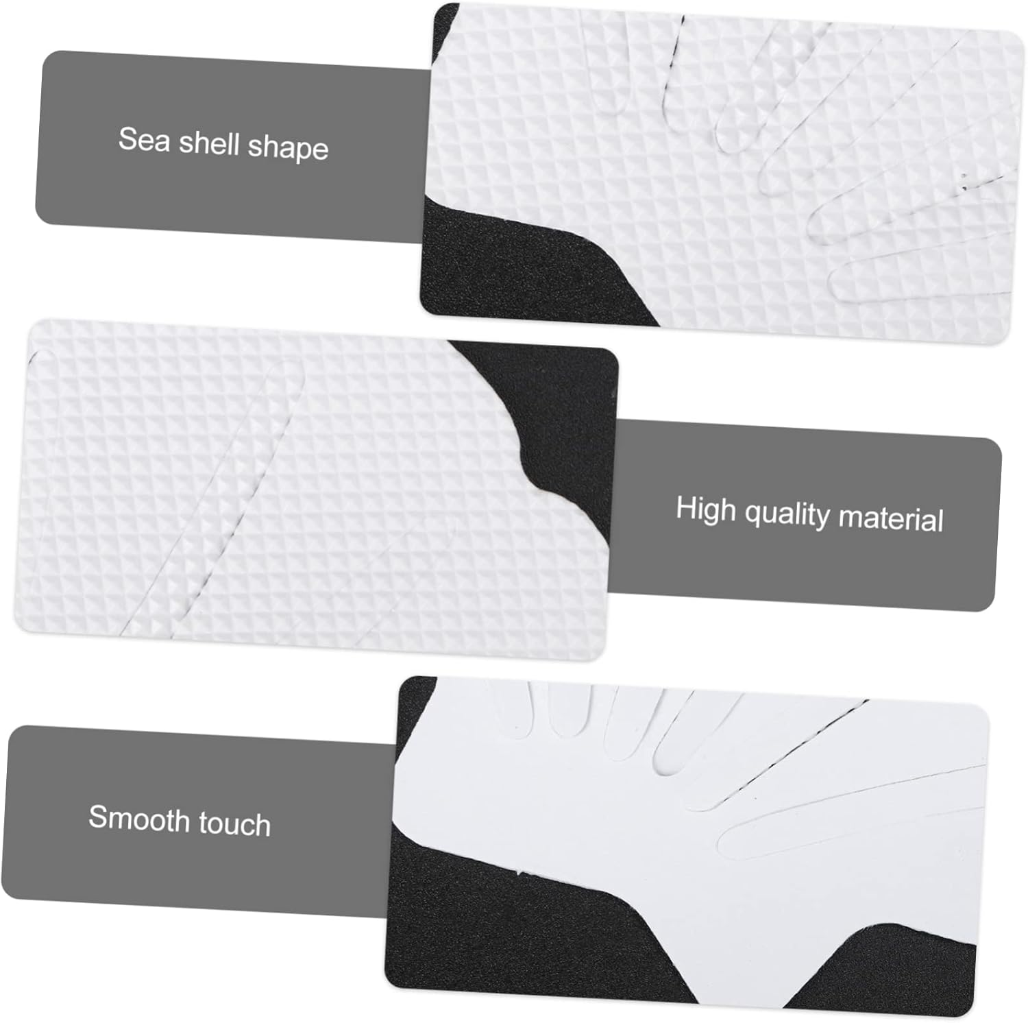 12pcs Non-Slip Bath Decals with Sea Shell Design