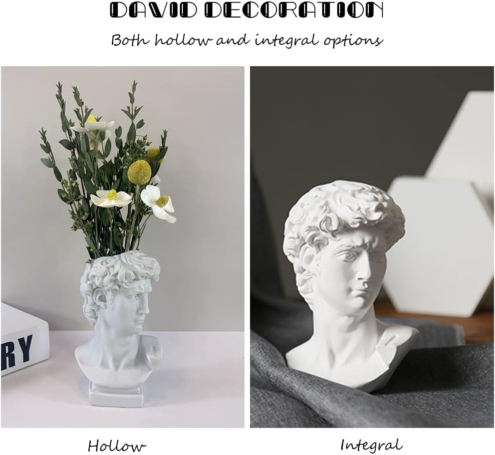 Greek Statue of David Resin Bust 6 Inch Home Decor
