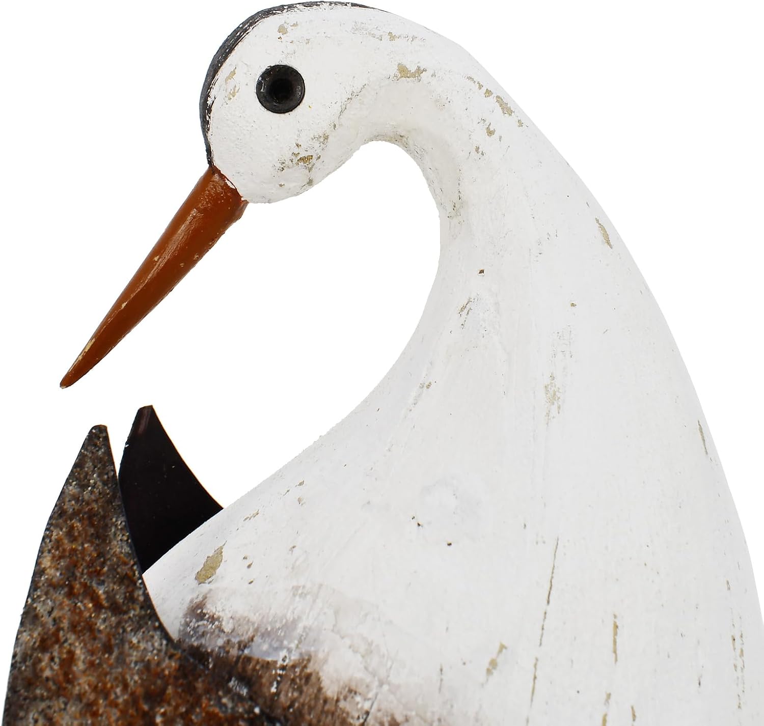 Wooden Seabird Sculpture Nautical Decor Statue