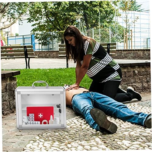 SOESFOUFU Portable Medicine Cabinet Locking Storage Box