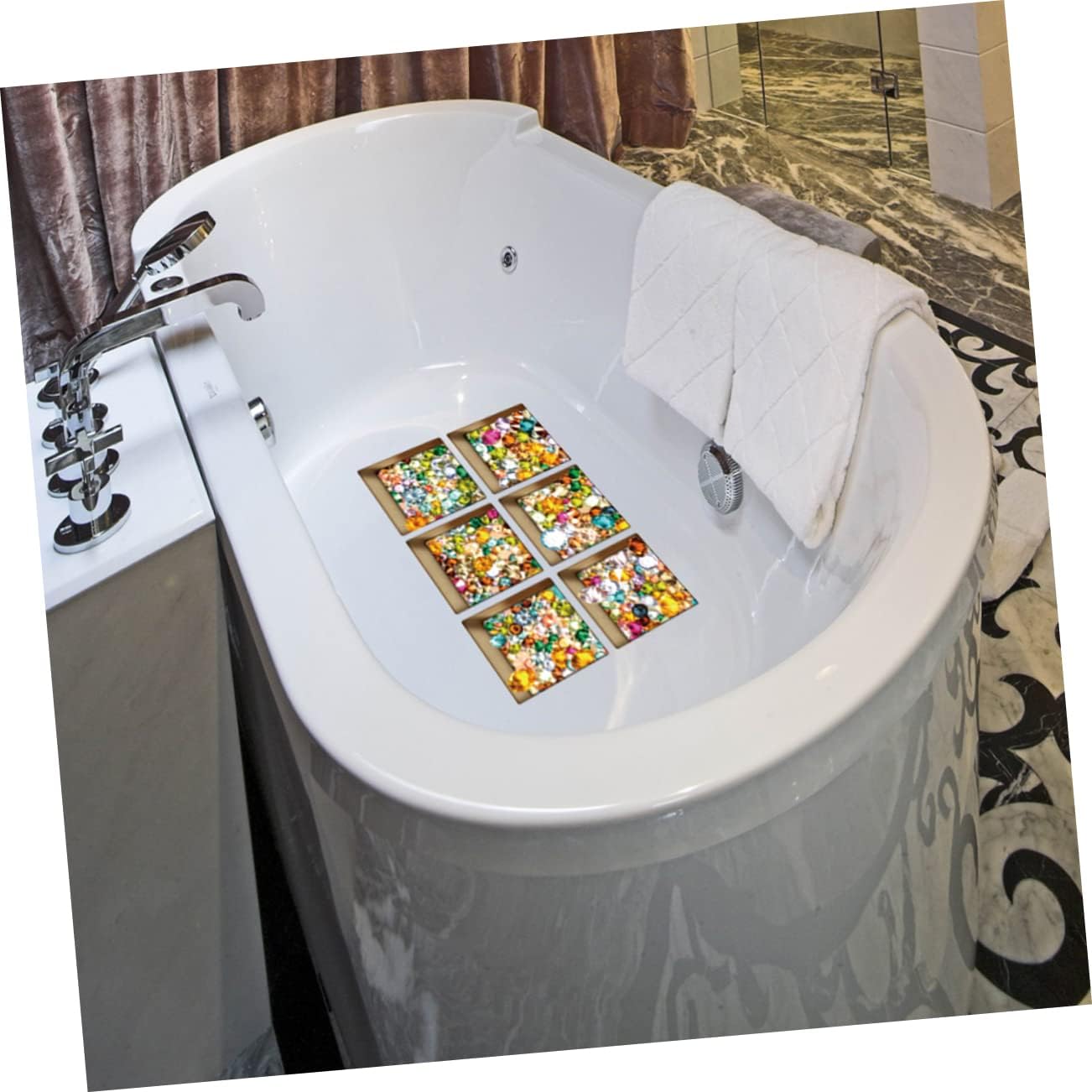 6pcs Bathtub Stickers Safe for Kids Easy to Install